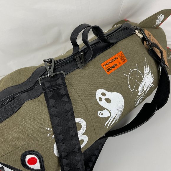 New Sprayground Call of Duty Shark Torpedo Duffle Bag - Picture 6 of 12
